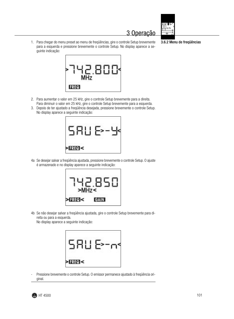3 operação | AKG Acoustics HT 4500 User Manual | Page 101 / 114
