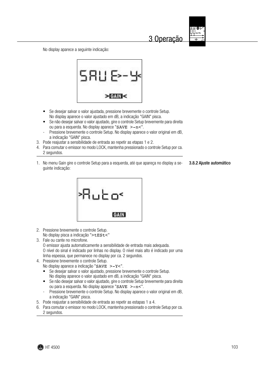 3 operação | AKG Acoustics HT 4500 User Manual | Page 103 / 114