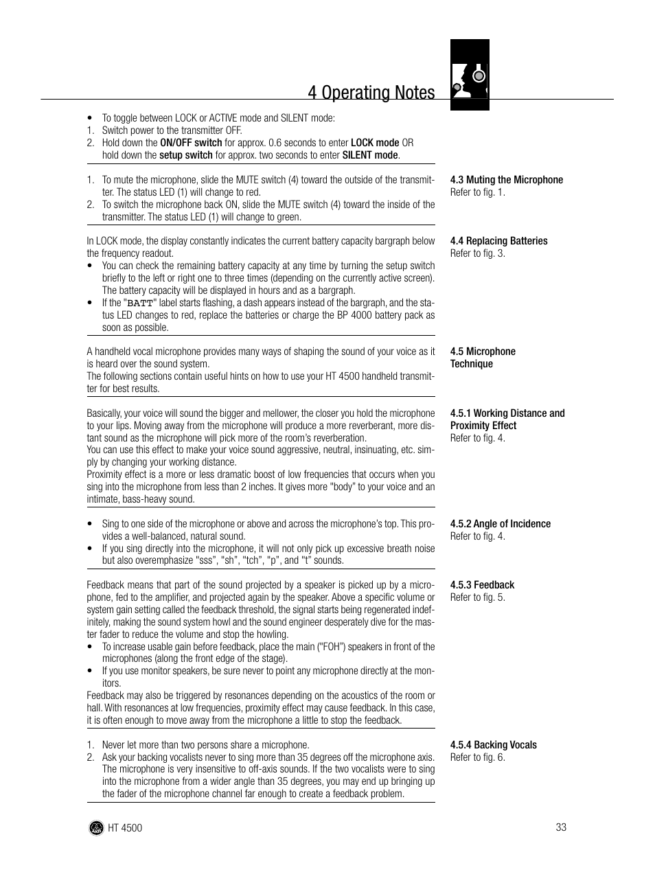 AKG Acoustics HT 4500 User Manual | Page 33 / 114