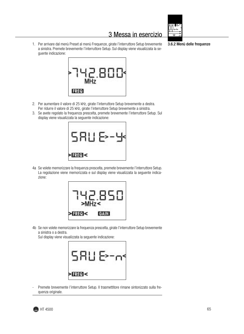 3 messa in esercizio | AKG Acoustics HT 4500 User Manual | Page 65 / 114