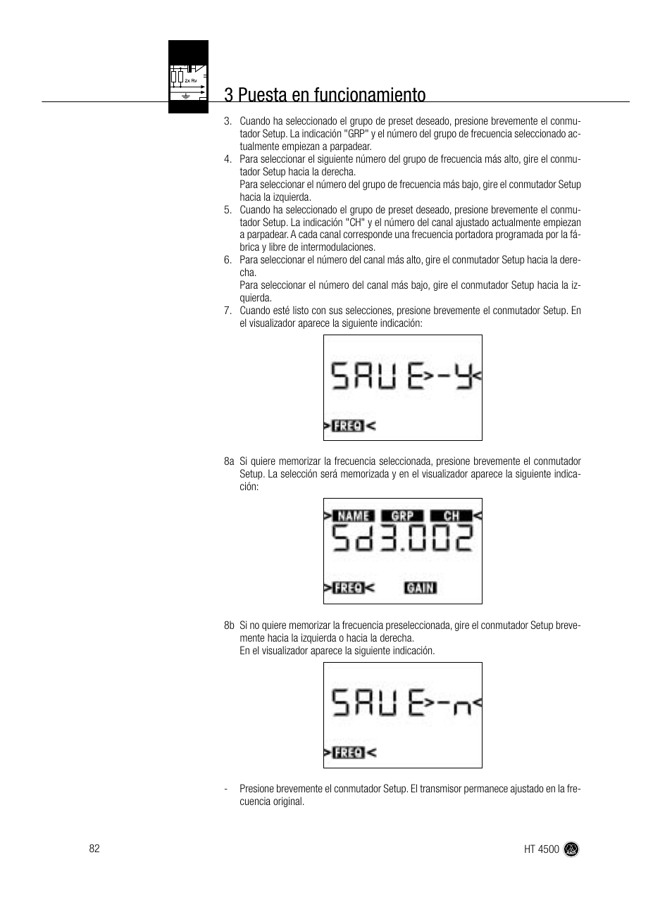 3 puesta en funcionamiento | AKG Acoustics HT 4500 User Manual | Page 82 / 114