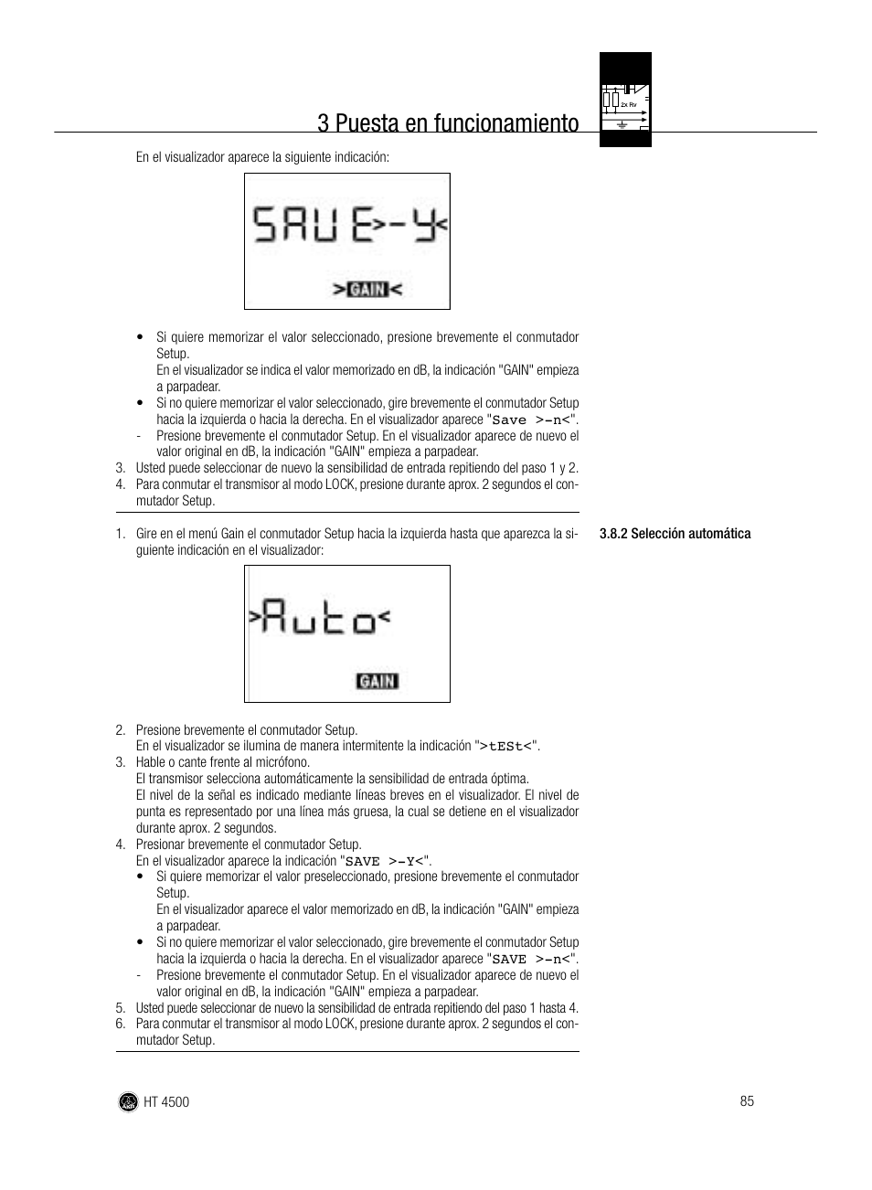 3 puesta en funcionamiento | AKG Acoustics HT 4500 User Manual | Page 85 / 114