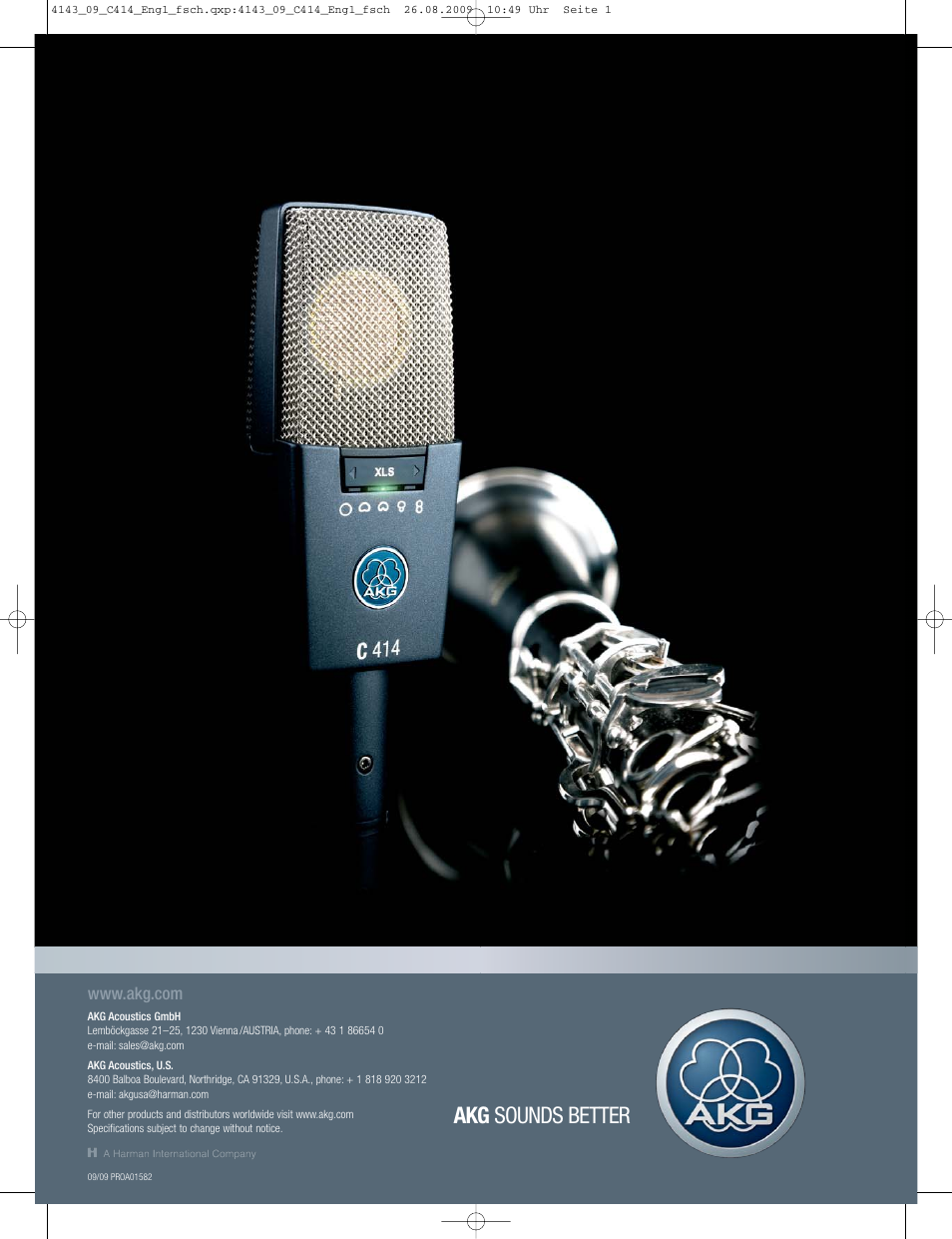 Akg sounds better | AKG Acoustics C 414 User Manual | Page 12 / 12