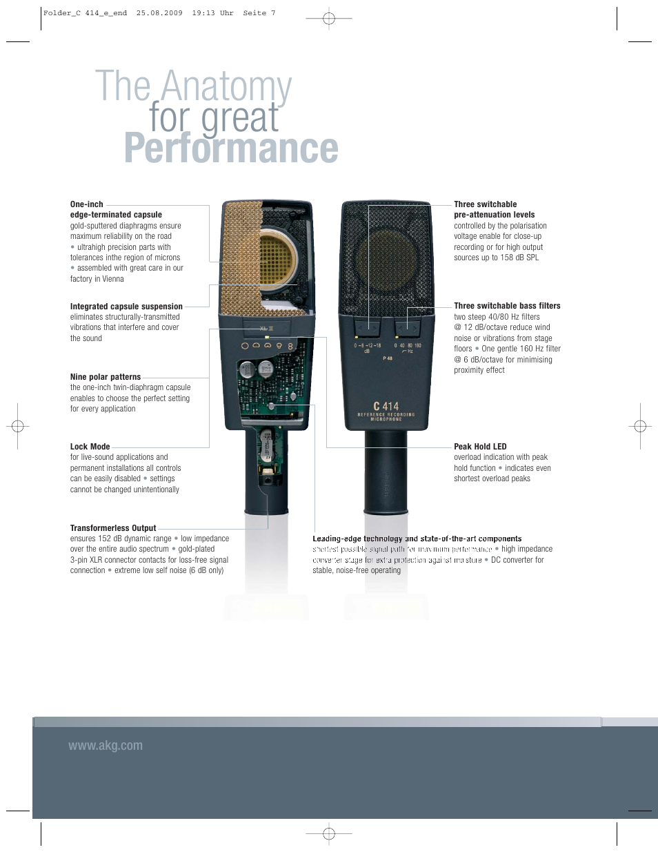 The anatomy for great performance | AKG Acoustics C 414 User Manual | Page 6 / 12