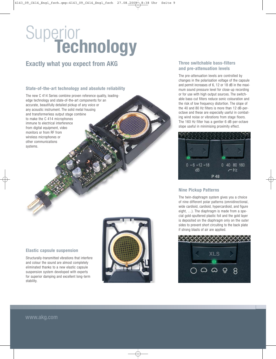 Superior technology | AKG Acoustics C 414 User Manual | Page 8 / 12