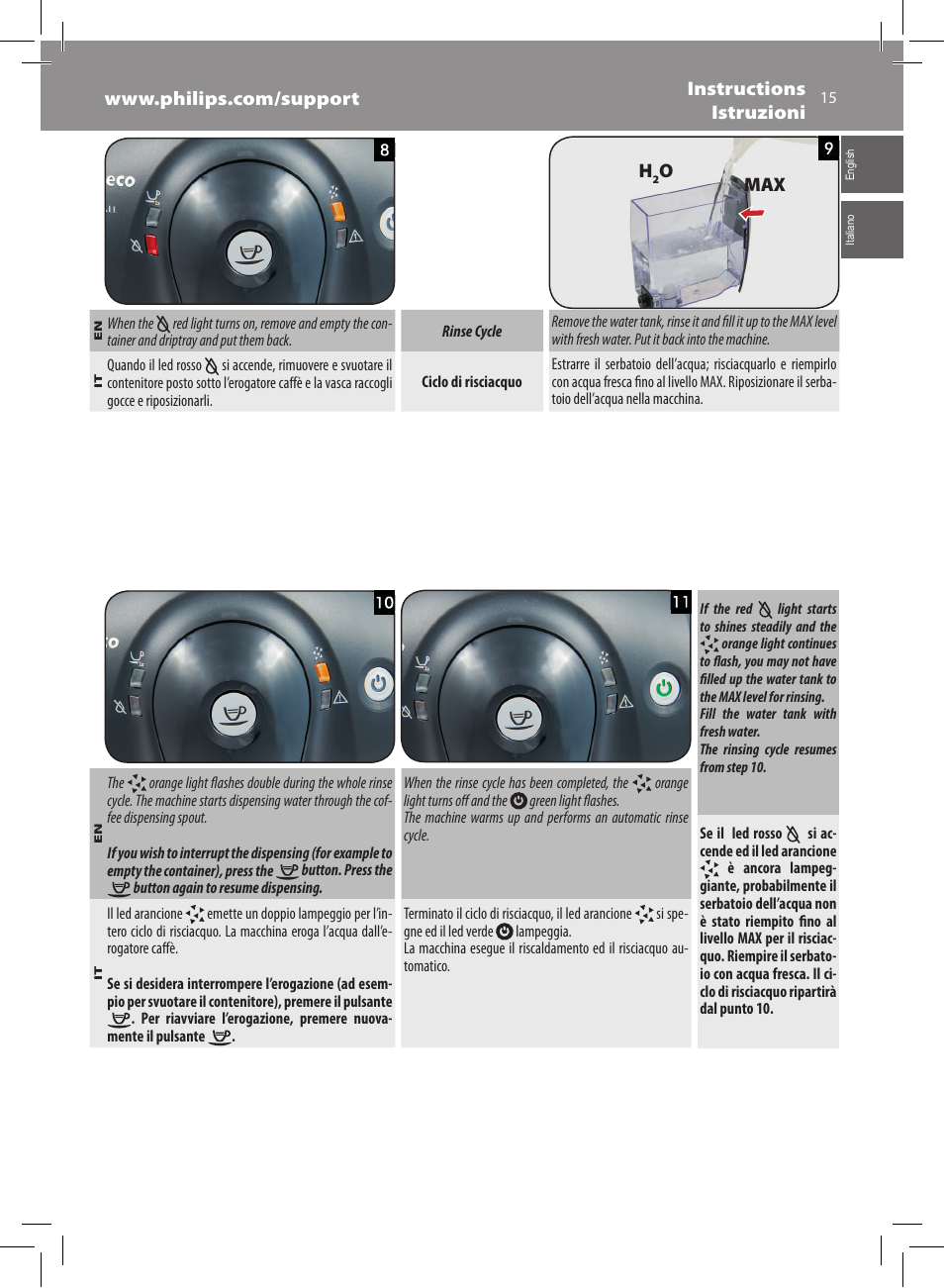 Philips Saeco Xsmall Machine espresso Super Automatique User Manual | Page 15 / 56