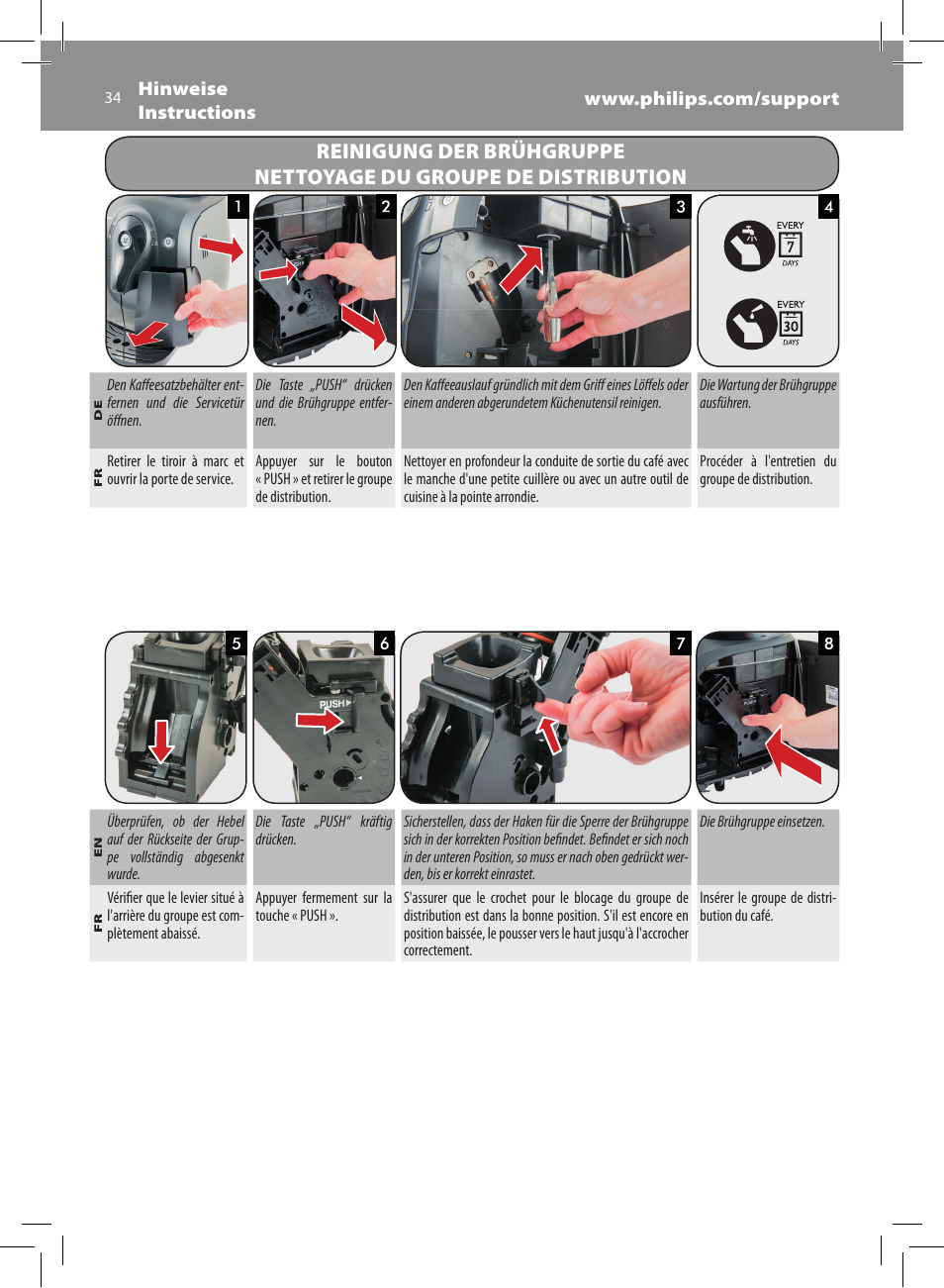 Philips Saeco Xsmall Machine espresso Super Automatique User Manual | Page 34 / 56