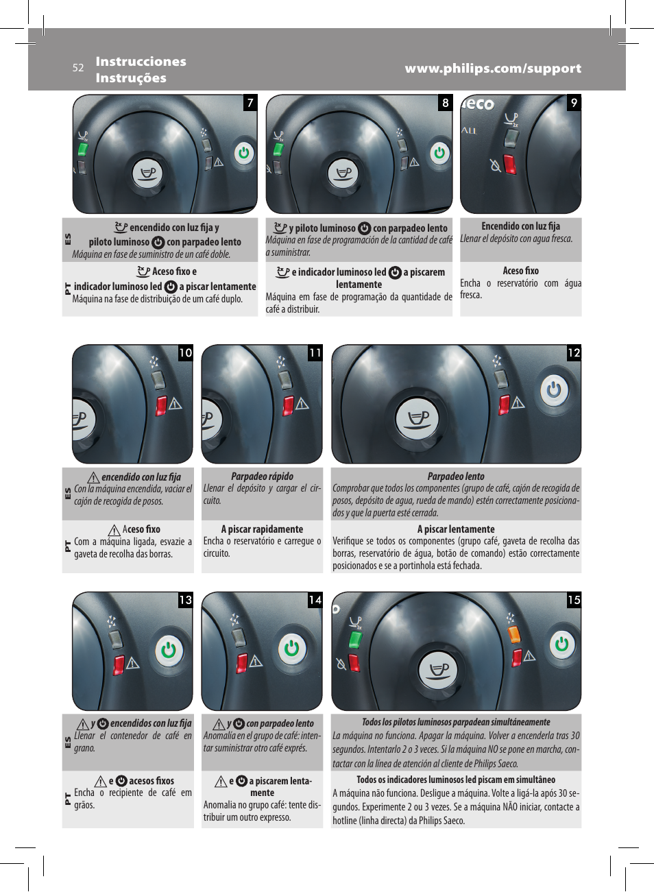 Philips Saeco Xsmall Machine espresso Super Automatique User Manual | Page 52 / 56