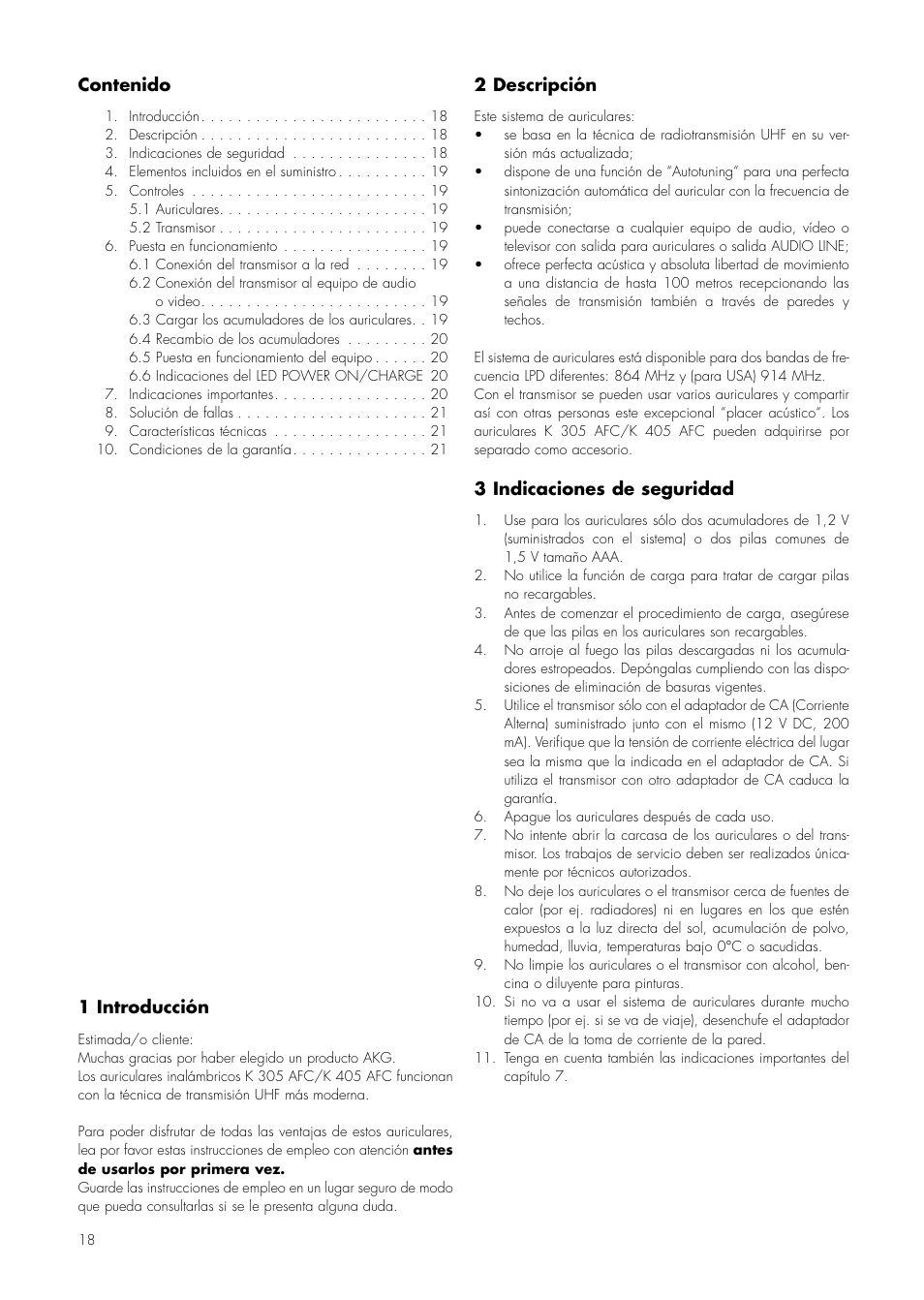 AKG Acoustics K 305 AFC User Manual | Page 18 / 30