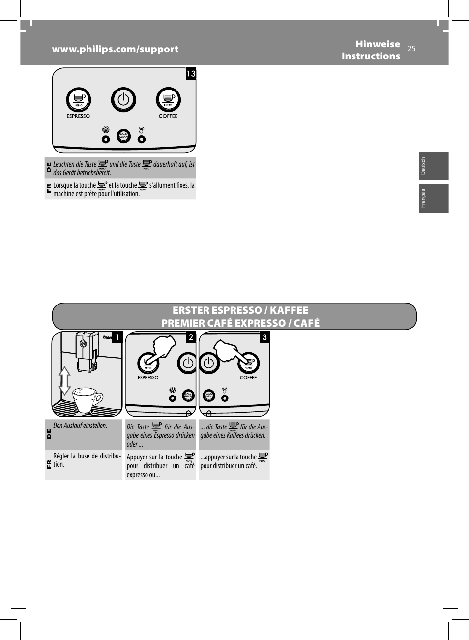 Philips Saeco Minuto Machine espresso Super Automatique User Manual | Page 25 / 92