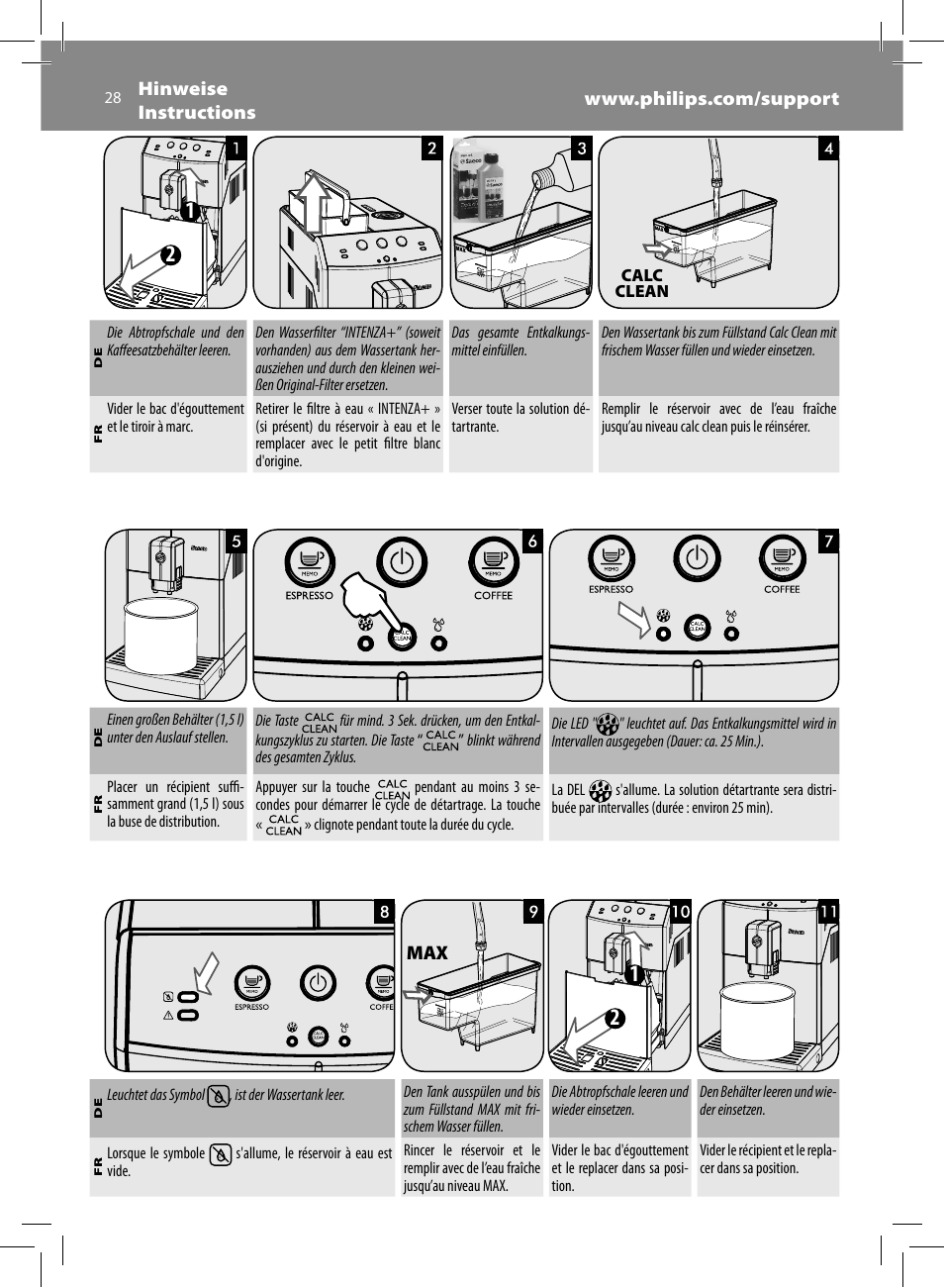 Philips Saeco Minuto Machine espresso Super Automatique User Manual | Page 28 / 92