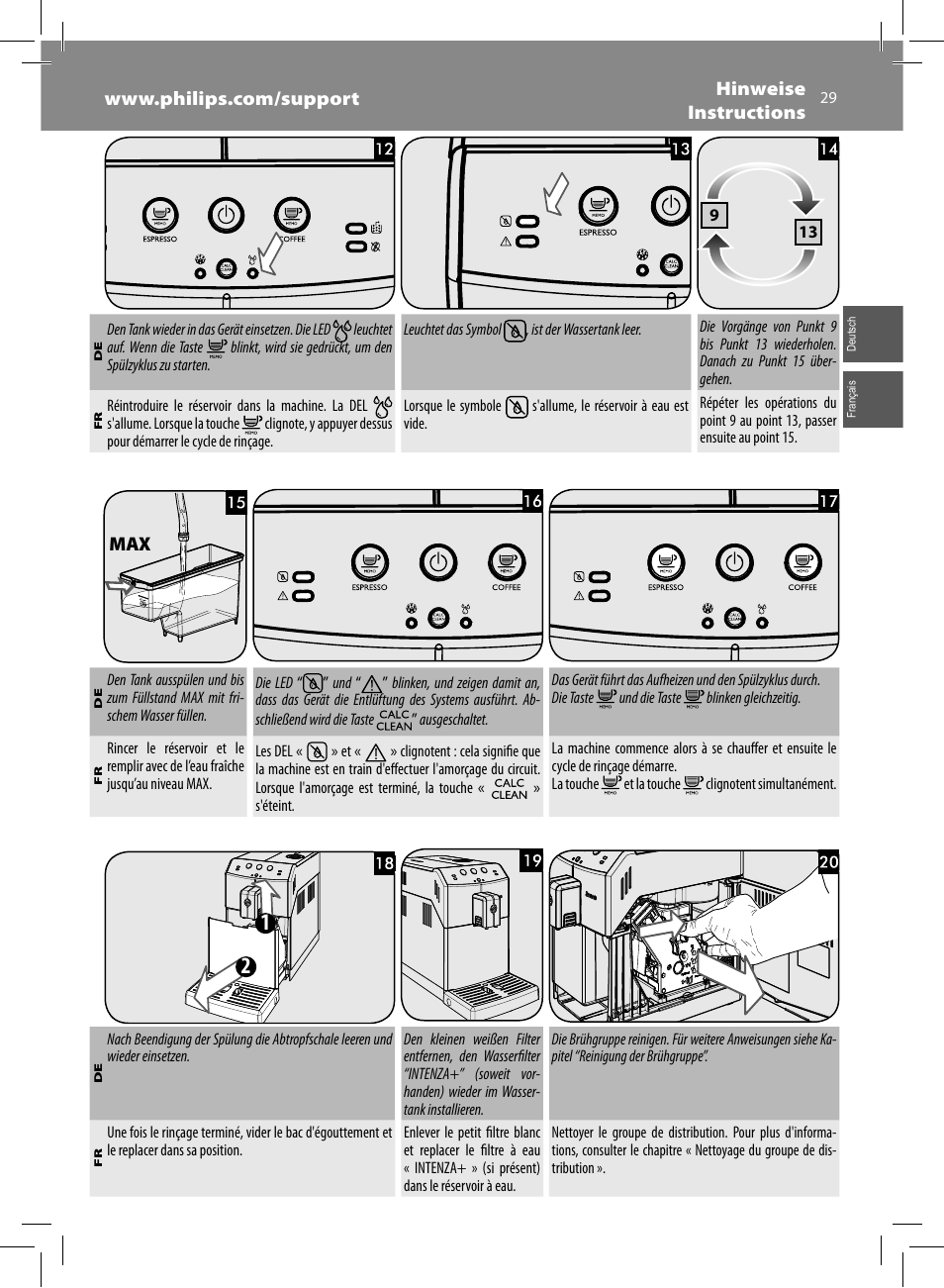 Philips Saeco Minuto Machine espresso Super Automatique User Manual | Page 29 / 92
