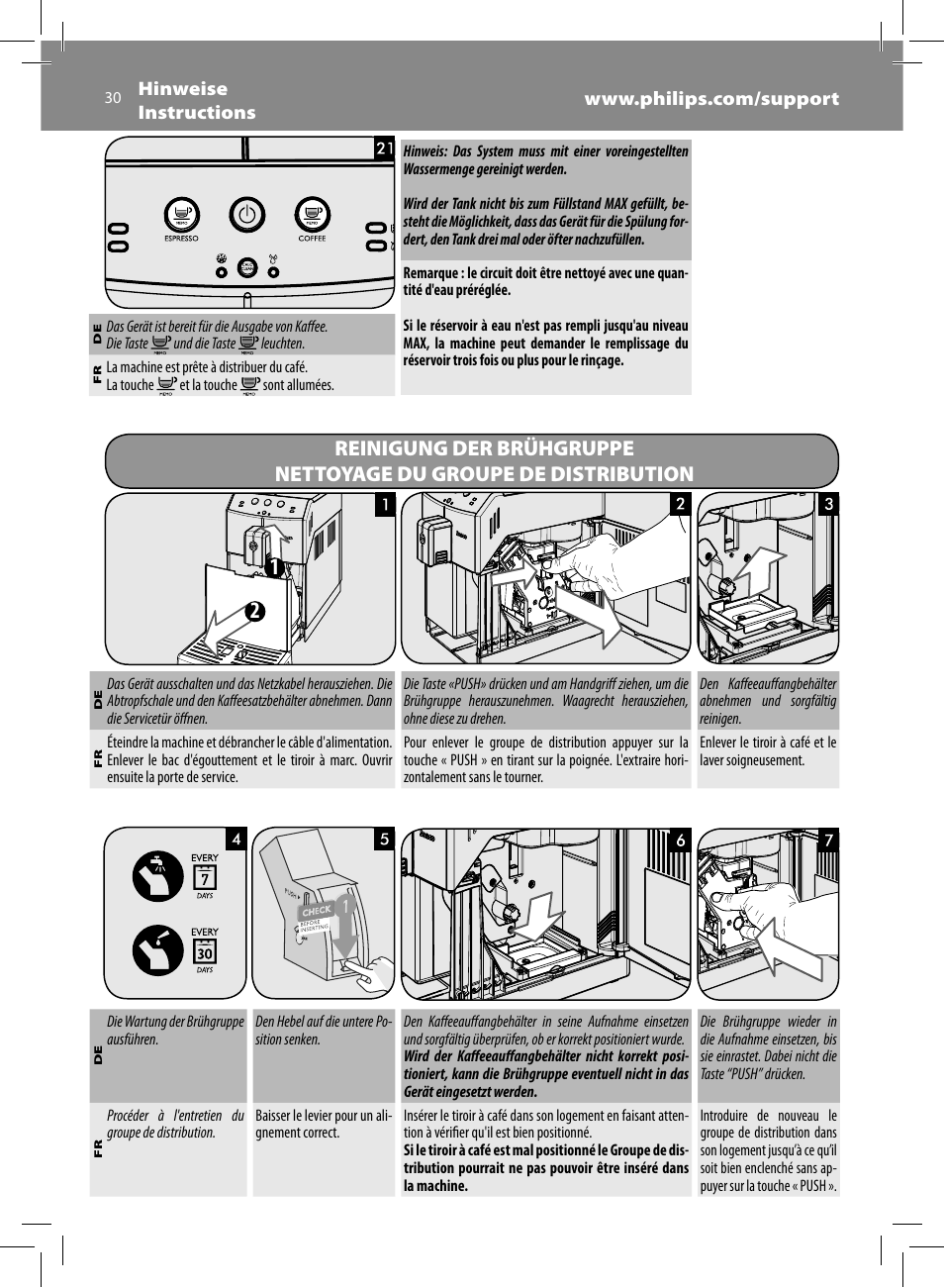 Philips Saeco Minuto Machine espresso Super Automatique User Manual | Page 30 / 92