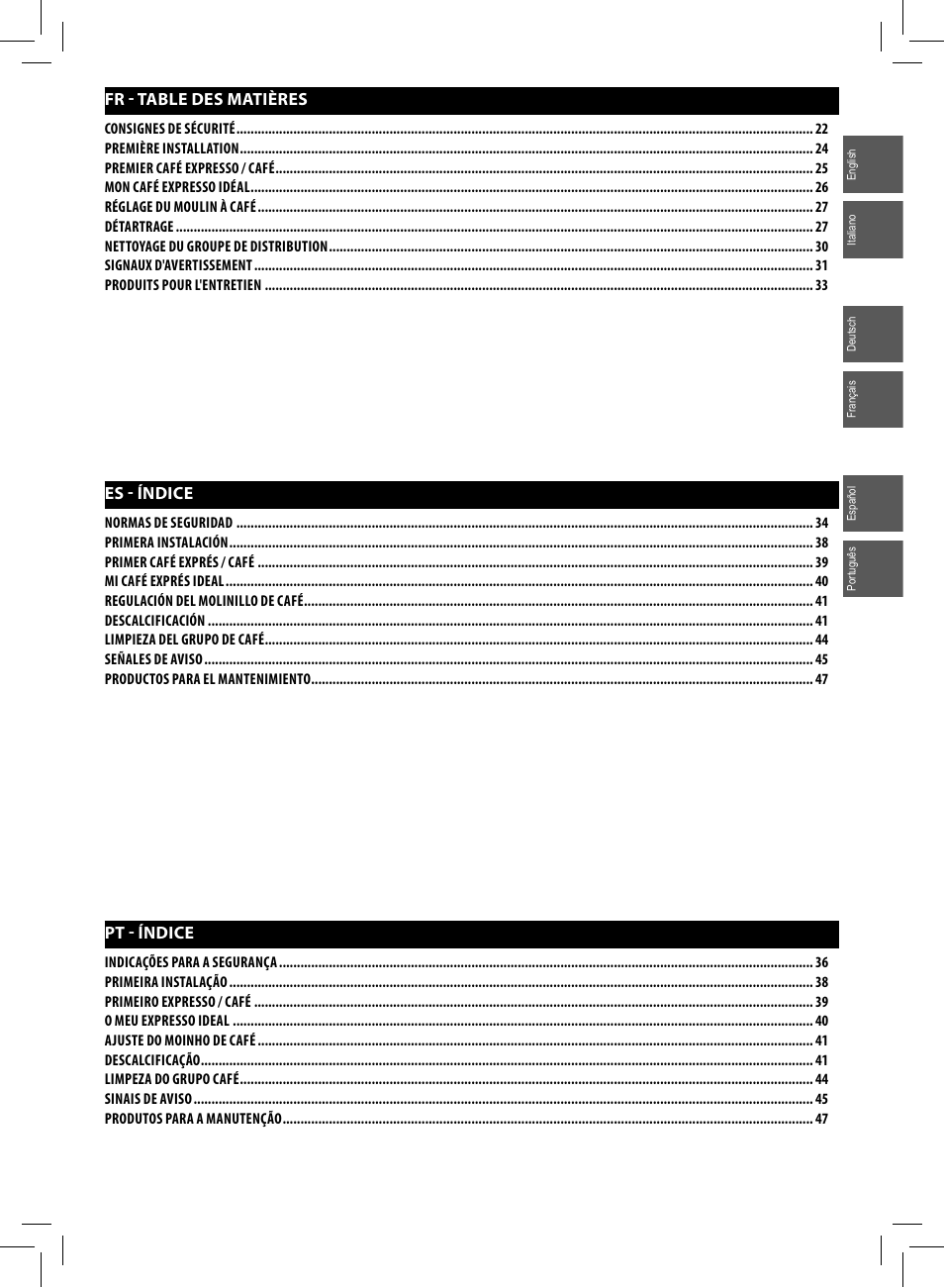 Philips Saeco Minuto Machine espresso Super Automatique User Manual | Page 5 / 92