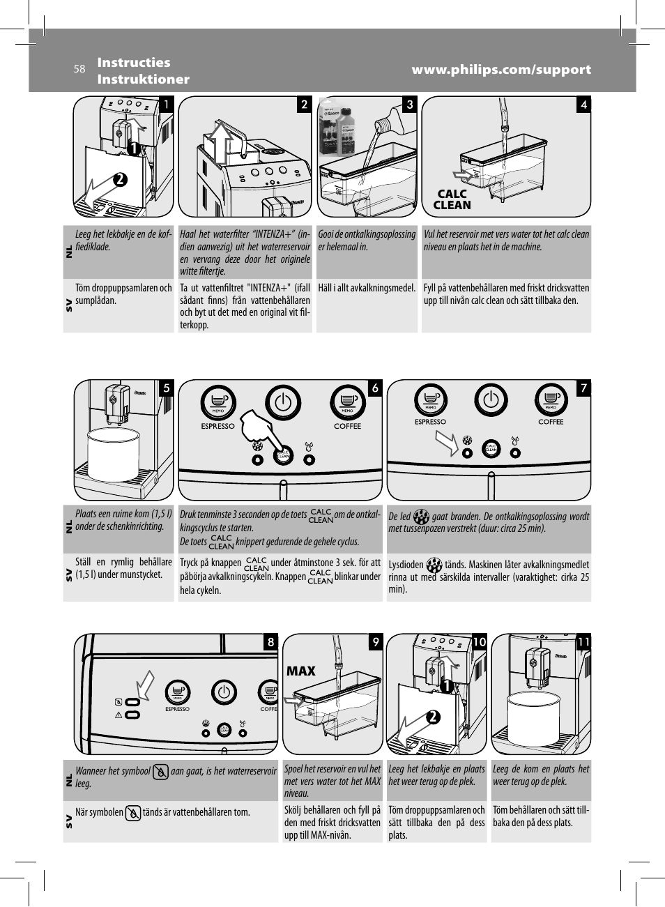 Philips Saeco Minuto Machine espresso Super Automatique User Manual | Page 58 / 92