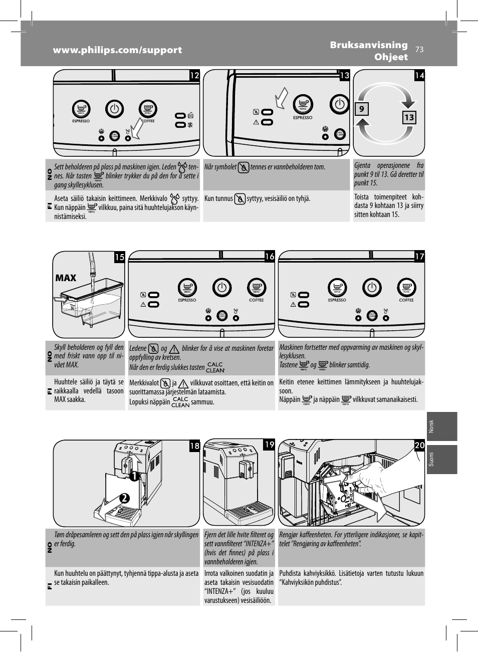 Philips Saeco Minuto Machine espresso Super Automatique User Manual | Page 73 / 92