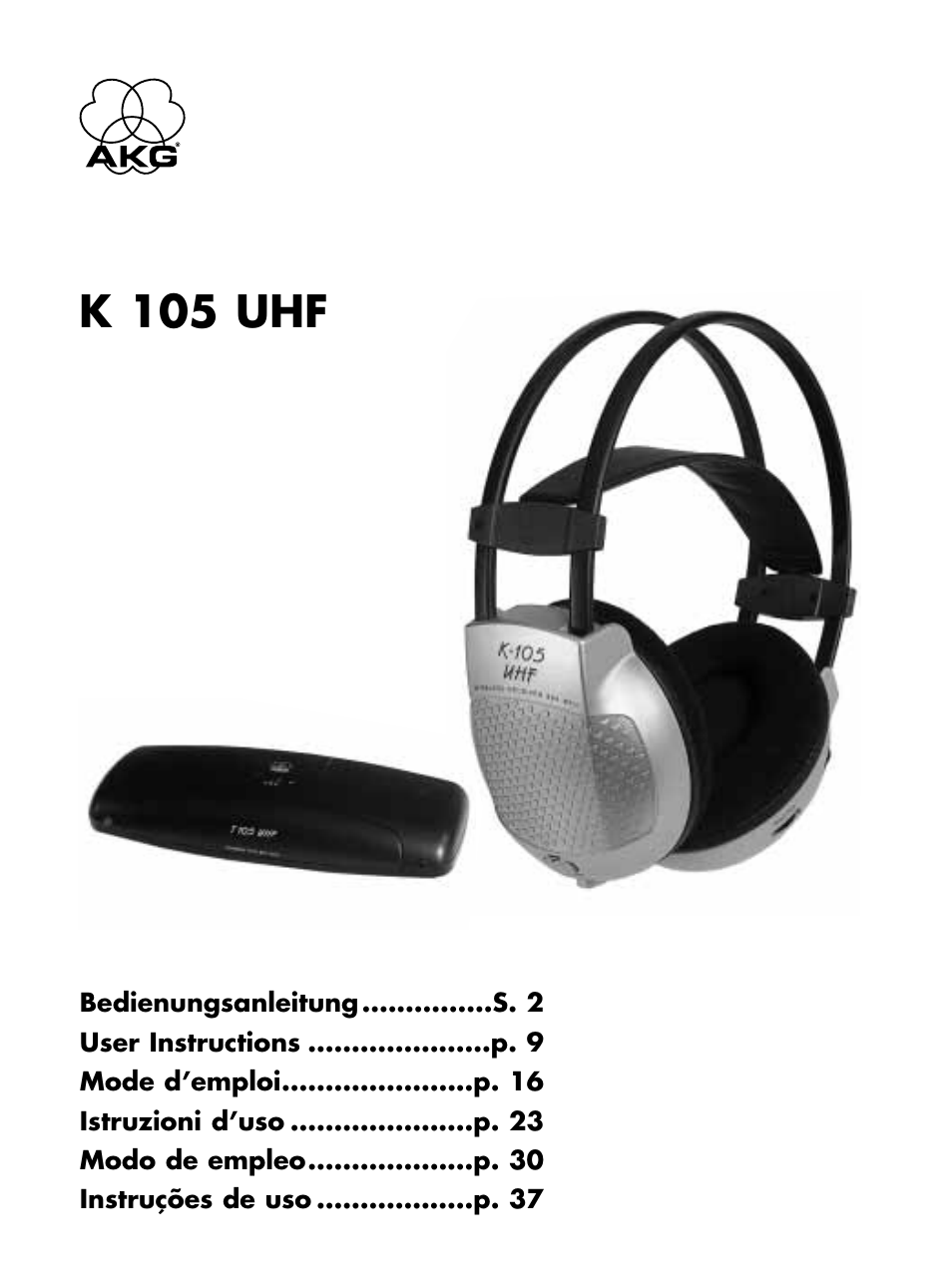 AKG Acoustics K 105 UHF User Manual | 48 pages