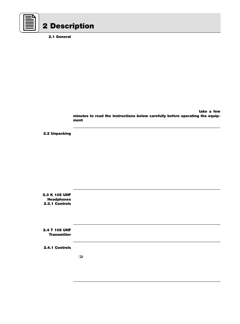 2 description | AKG Acoustics K 105 UHF User Manual | Page 10 / 48