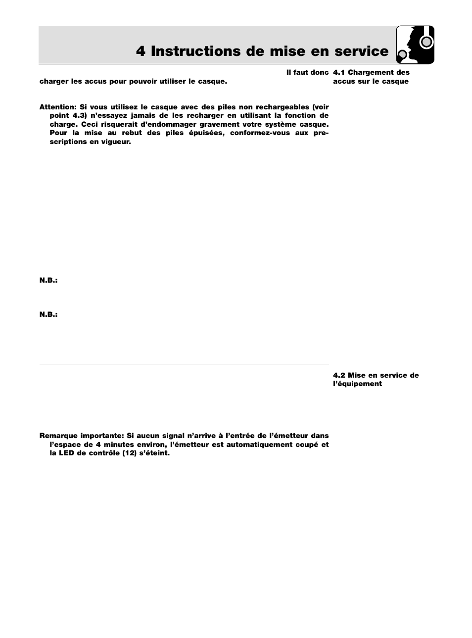 4 instructions de mise en service | AKG Acoustics K 105 UHF User Manual | Page 19 / 48