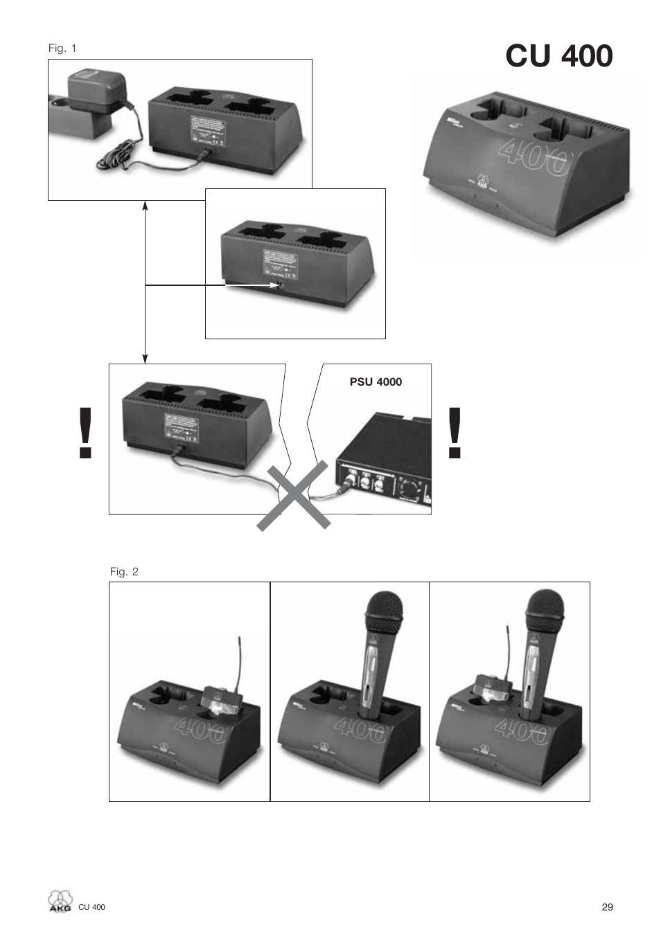 Cu 400 | AKG Acoustics WMS400 CU 400 User Manual | Page 29 / 32