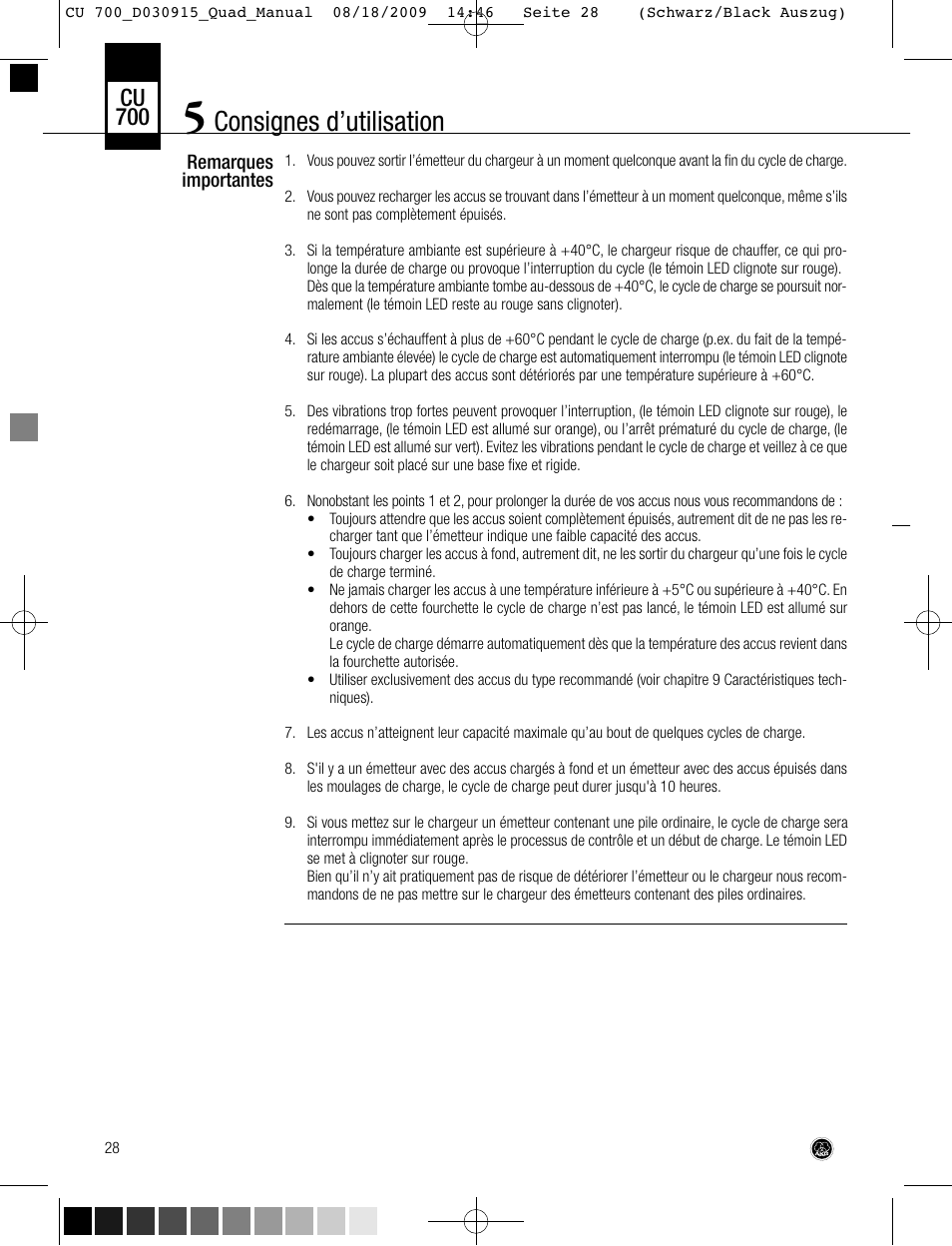 Consignes d’utilisation, Cu 700 | AKG Acoustics CU700 User Manual | Page 28 / 44
