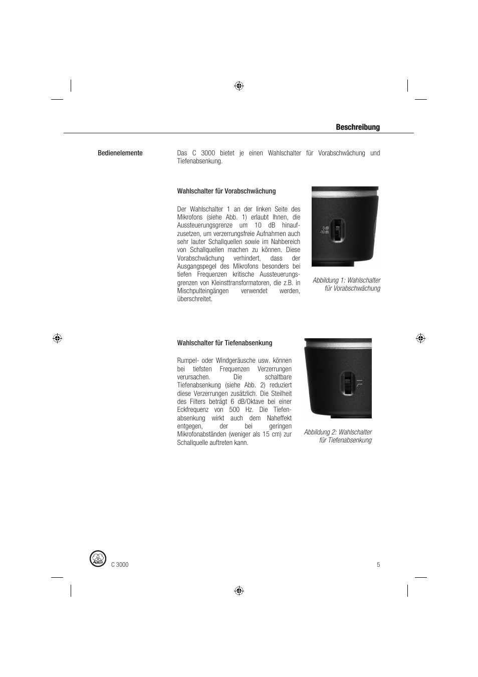 AKG Acoustics C 3000 User Manual | Page 5 / 38