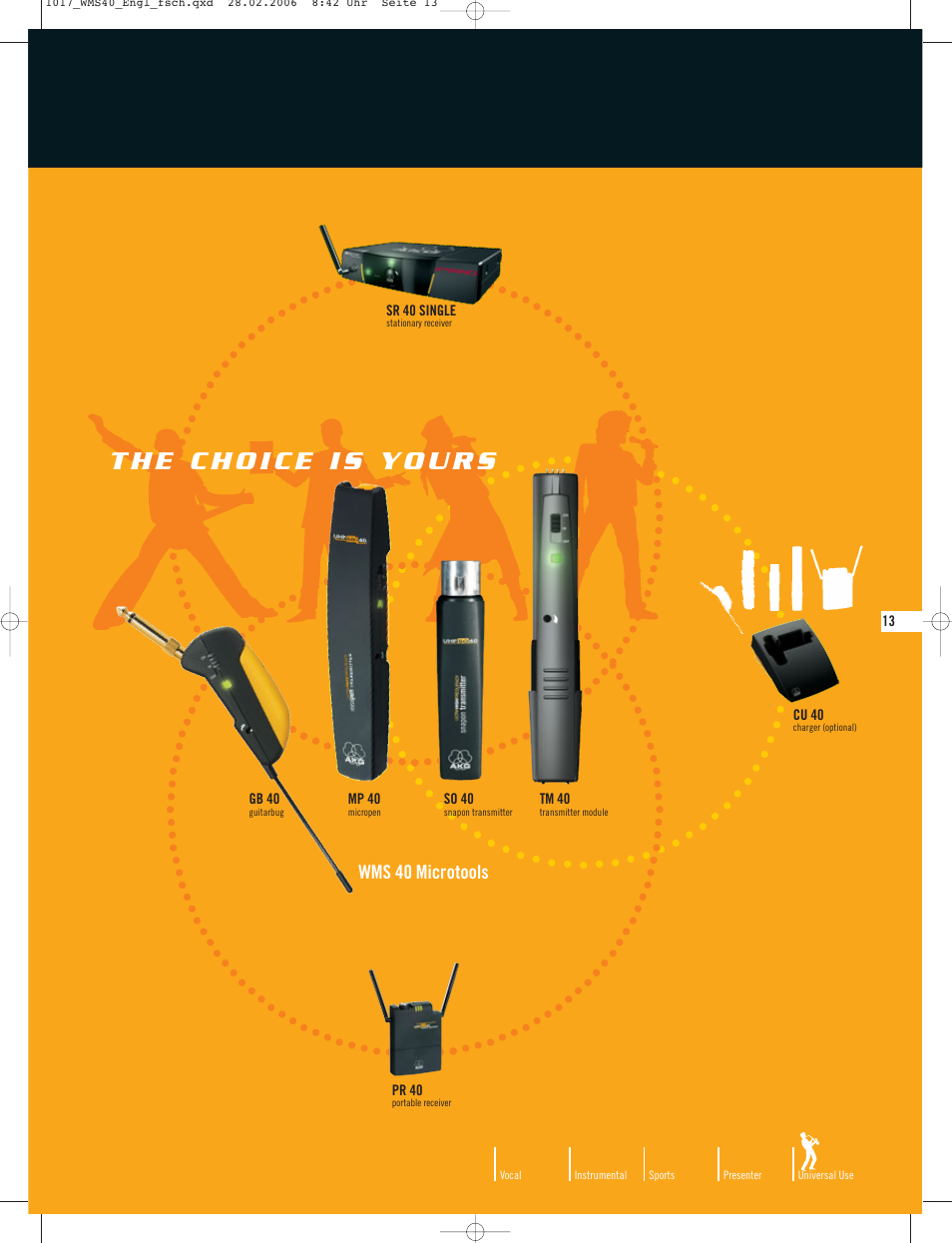 Wms 40 microtools | AKG Acoustics WMS 40 PRO User Manual | Page 13 / 16