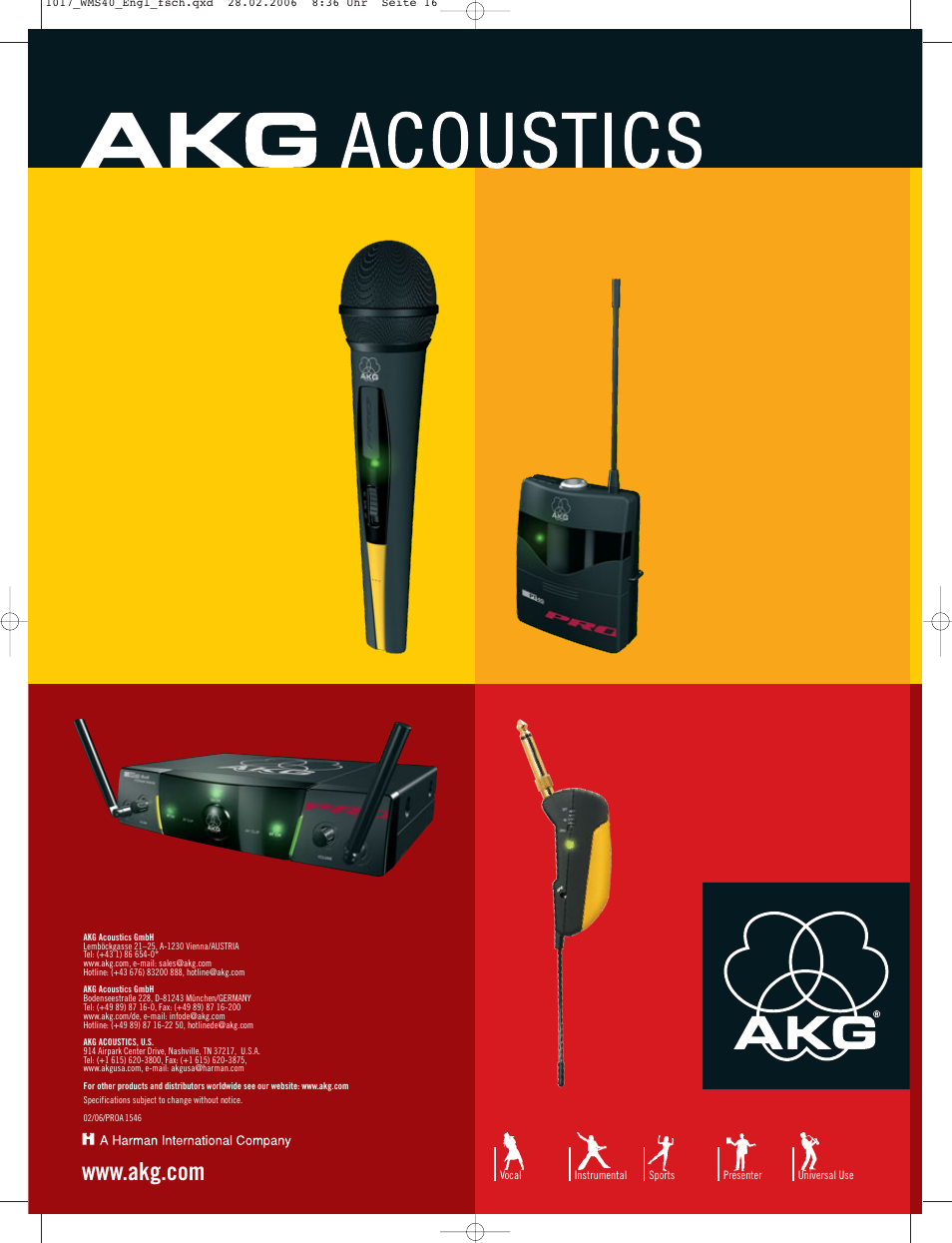 AKG Acoustics WMS 40 PRO User Manual | Page 16 / 16