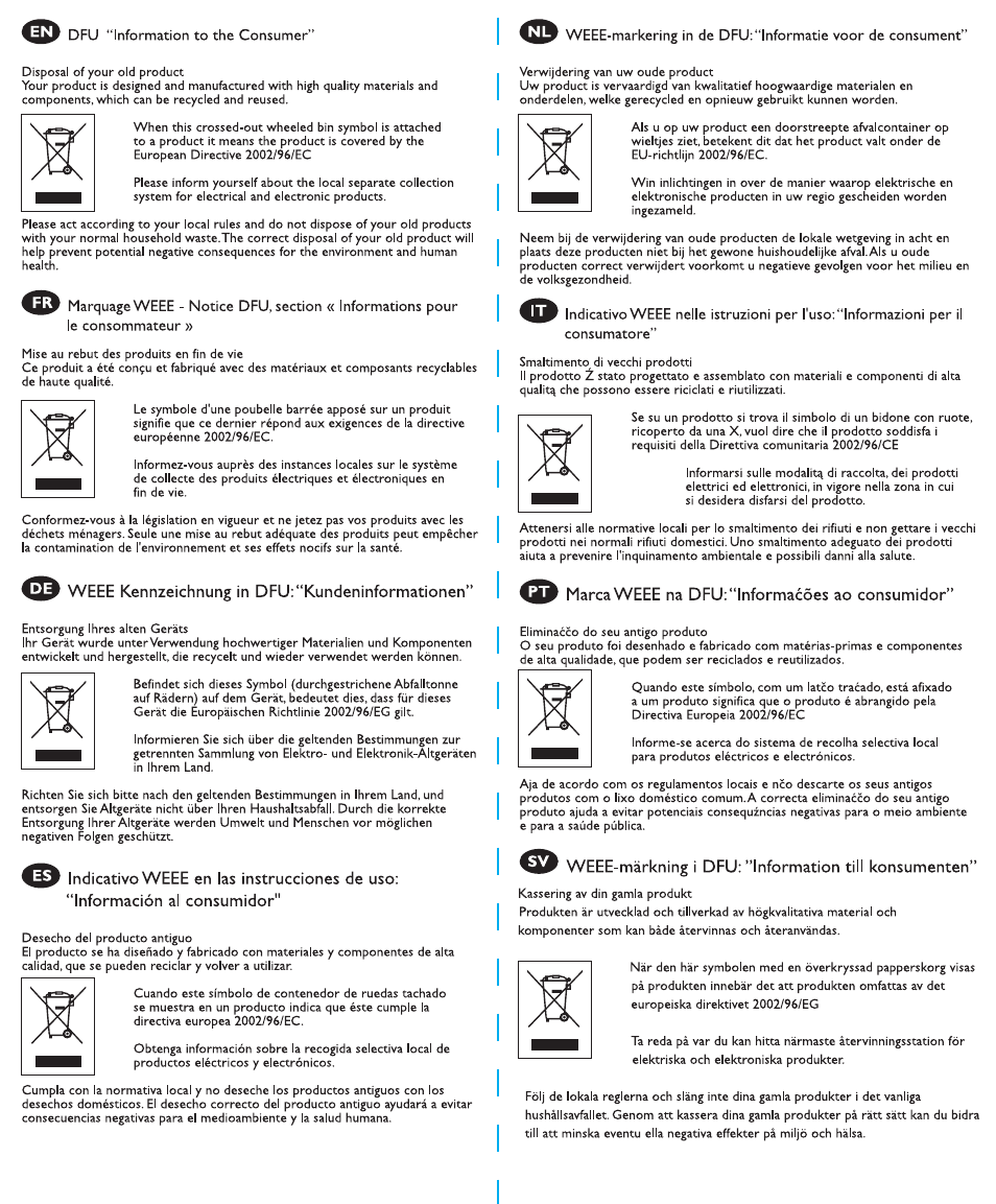 Philips Émetteur FM numérique User Manual | Page 47 / 48