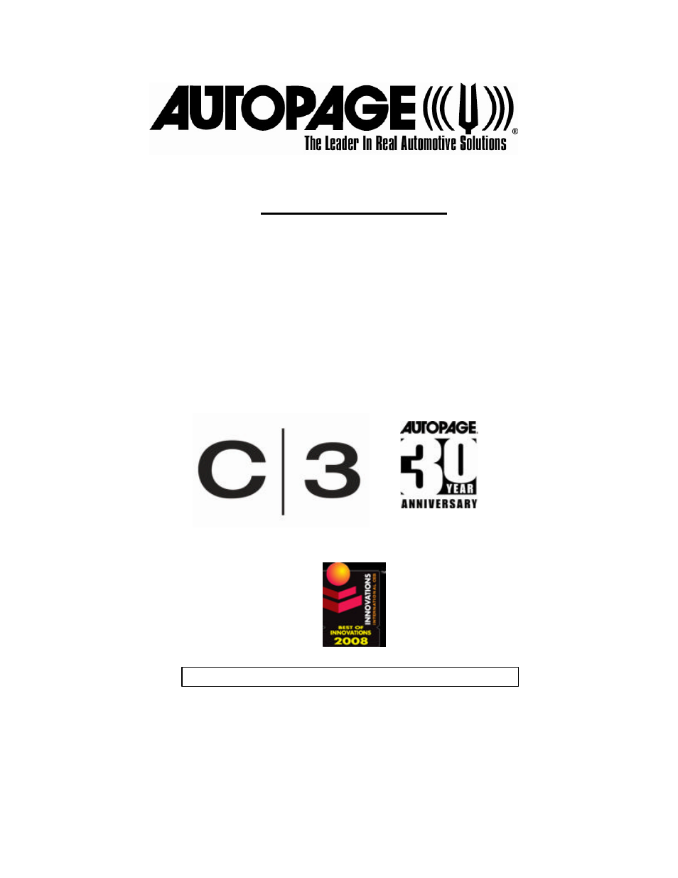 Auto Page C3-RS1100 User Manual | 37 pages