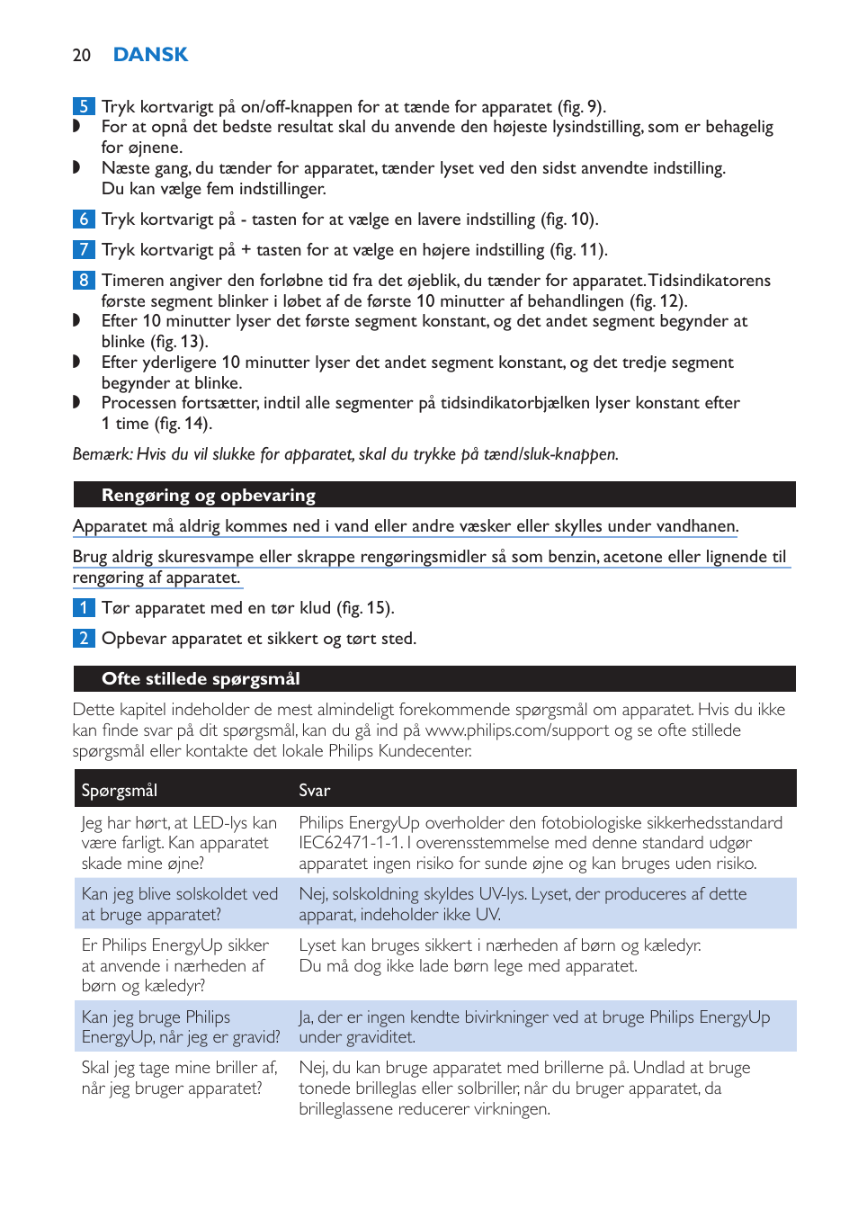 Philips EnergyUp Lampe Energylight User Manual | Page 20 / 92