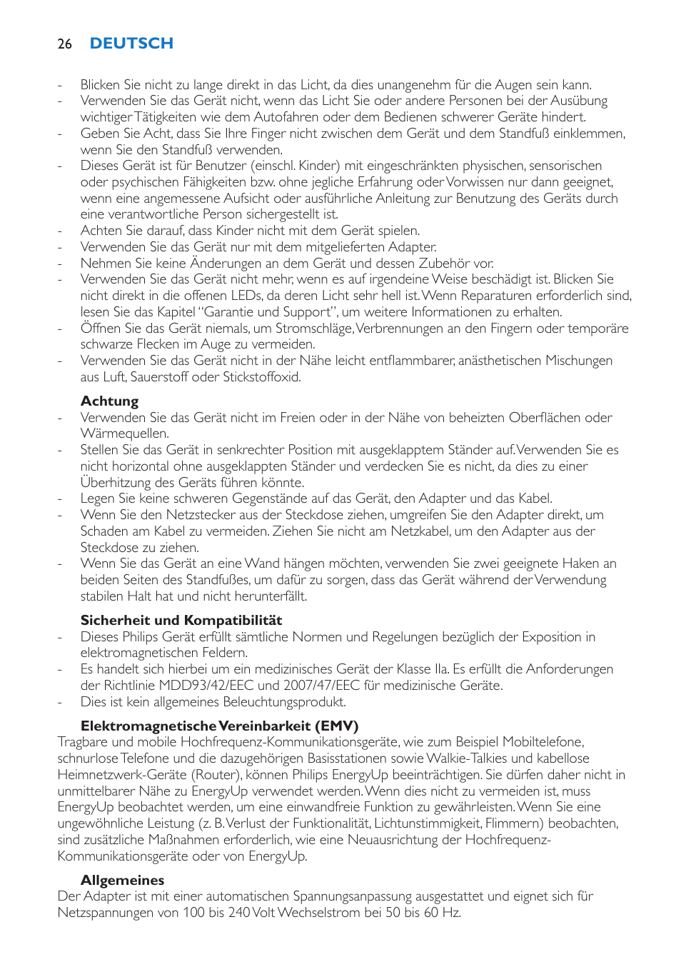 Philips EnergyUp Lampe Energylight User Manual | Page 26 / 92