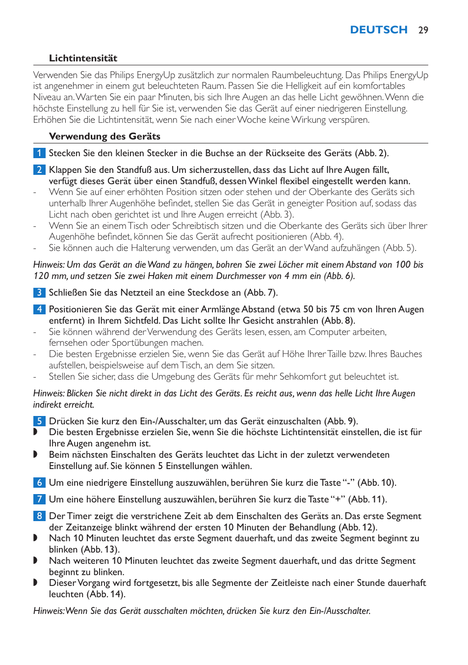 Philips EnergyUp Lampe Energylight User Manual | Page 29 / 92