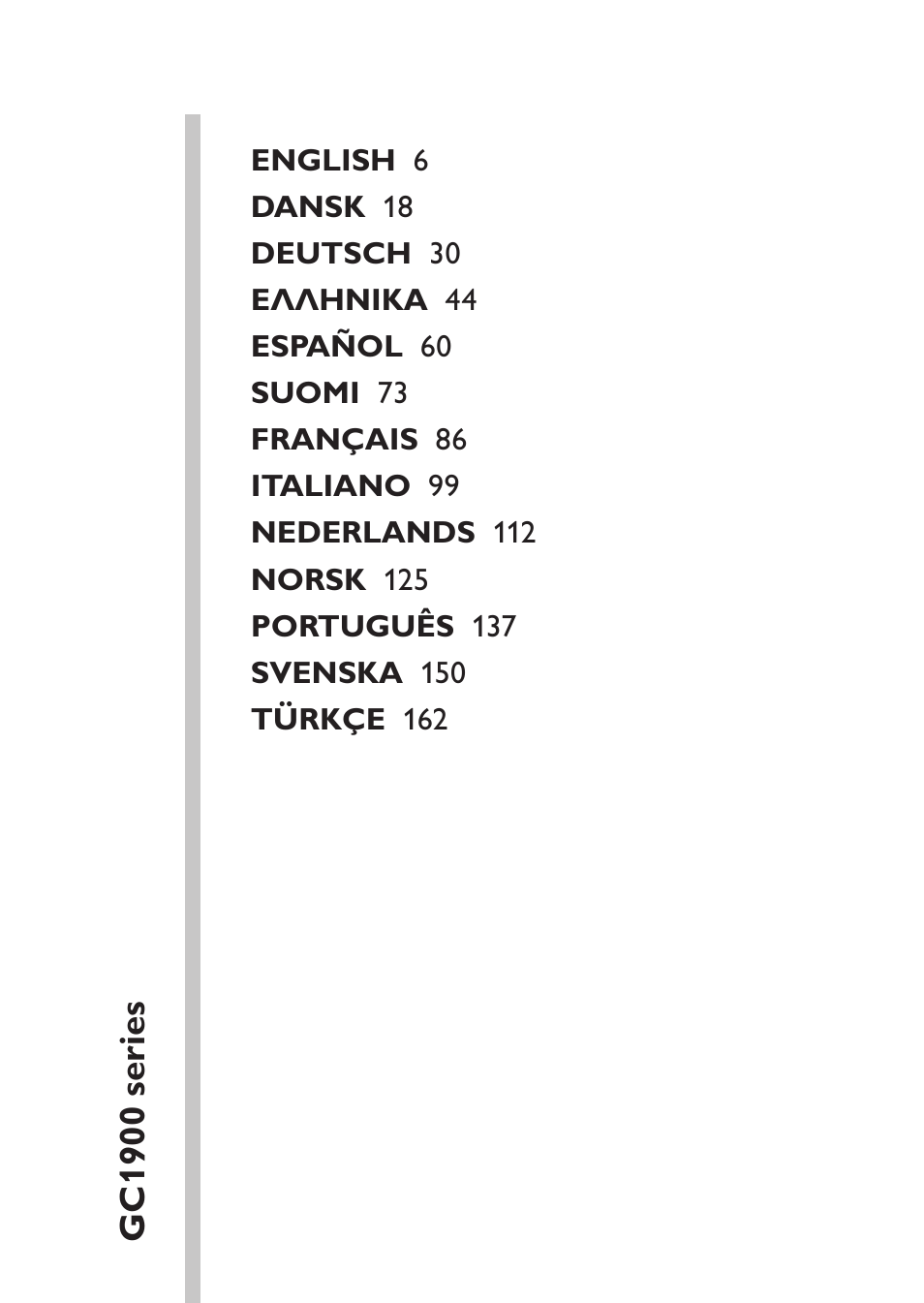 Philips 1900 series Fer vapeur User Manual | Page 5 / 176