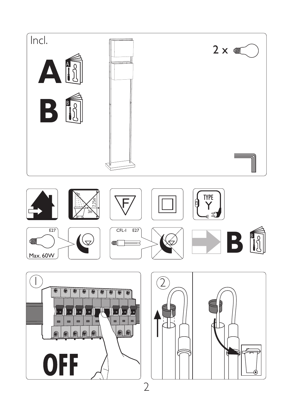A i b í, Fflb i | Philips myLiving Lampadaire User Manual | Page 2 / 4