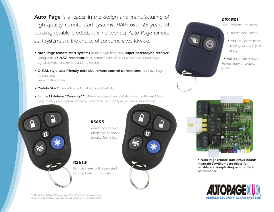 Auto Page RS655 User Manual | Page 2 / 2