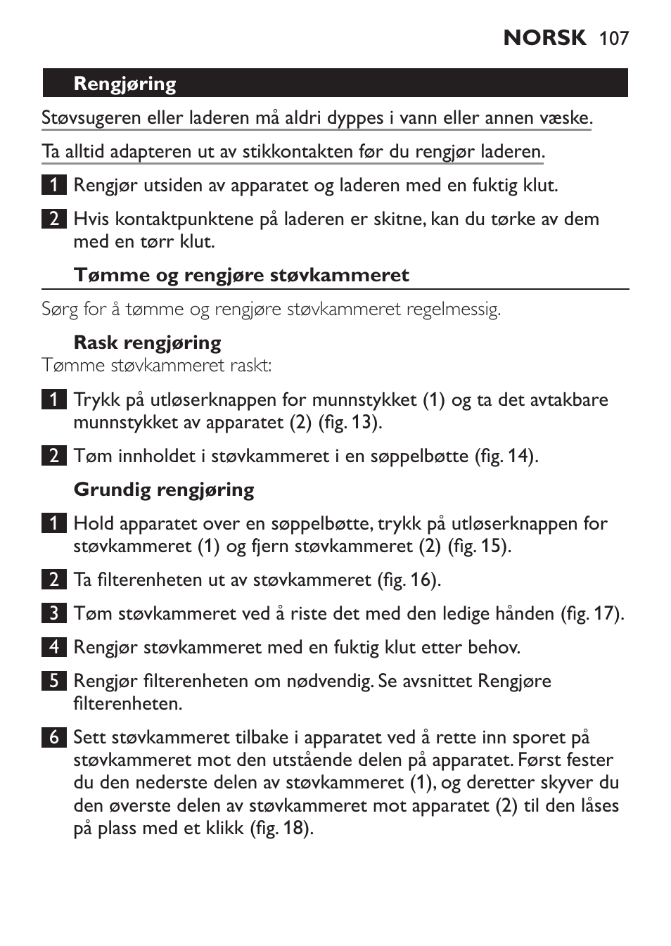 Philips MiniVac Aspirateur à main User Manual | Page 107 / 148