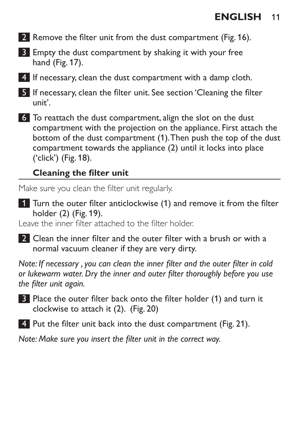 Philips MiniVac Aspirateur à main User Manual | Page 11 / 148