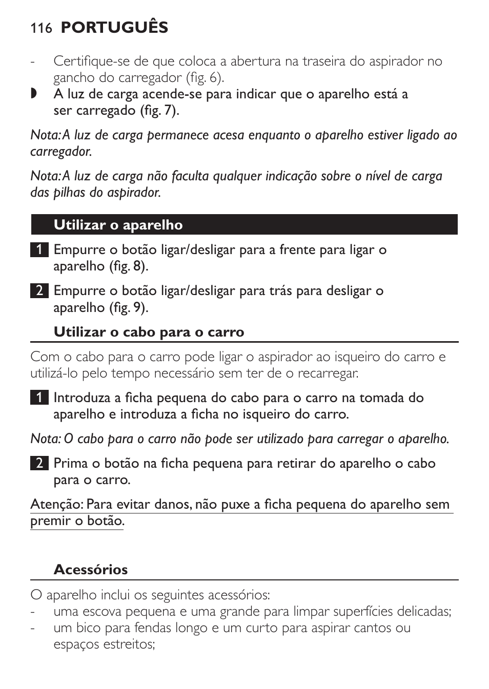 Philips MiniVac Aspirateur à main User Manual | Page 116 / 148