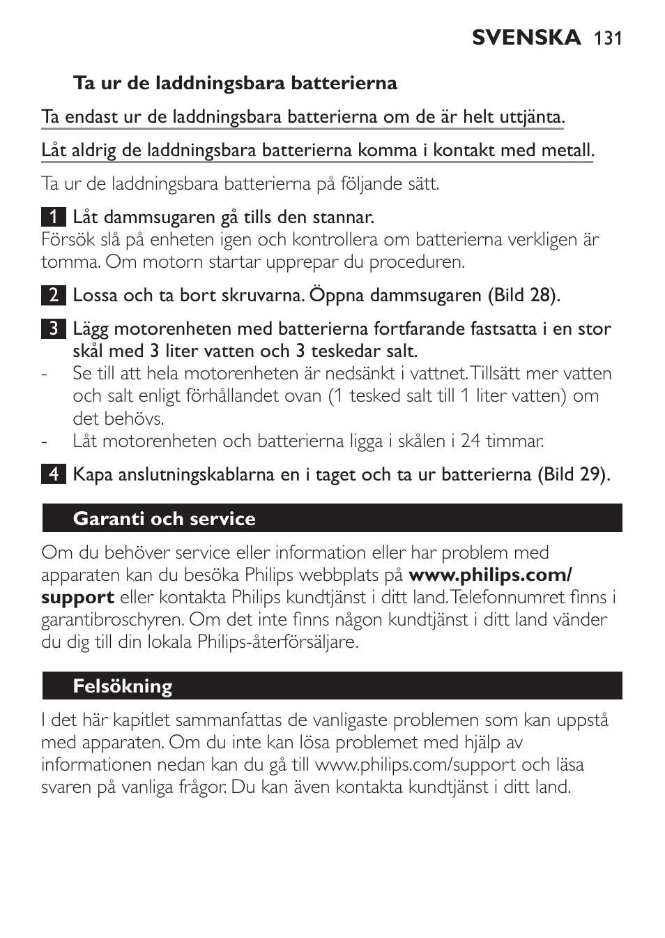 Philips MiniVac Aspirateur à main User Manual | Page 131 / 148