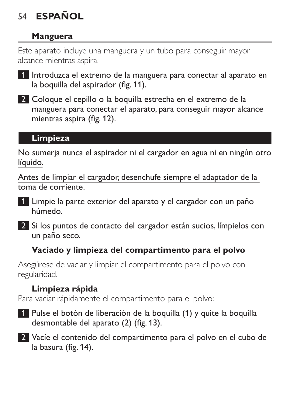 Philips MiniVac Aspirateur à main User Manual | Page 54 / 148