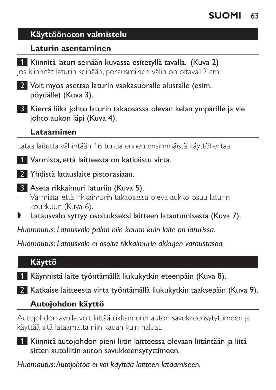 Philips MiniVac Aspirateur à main User Manual | Page 63 / 148