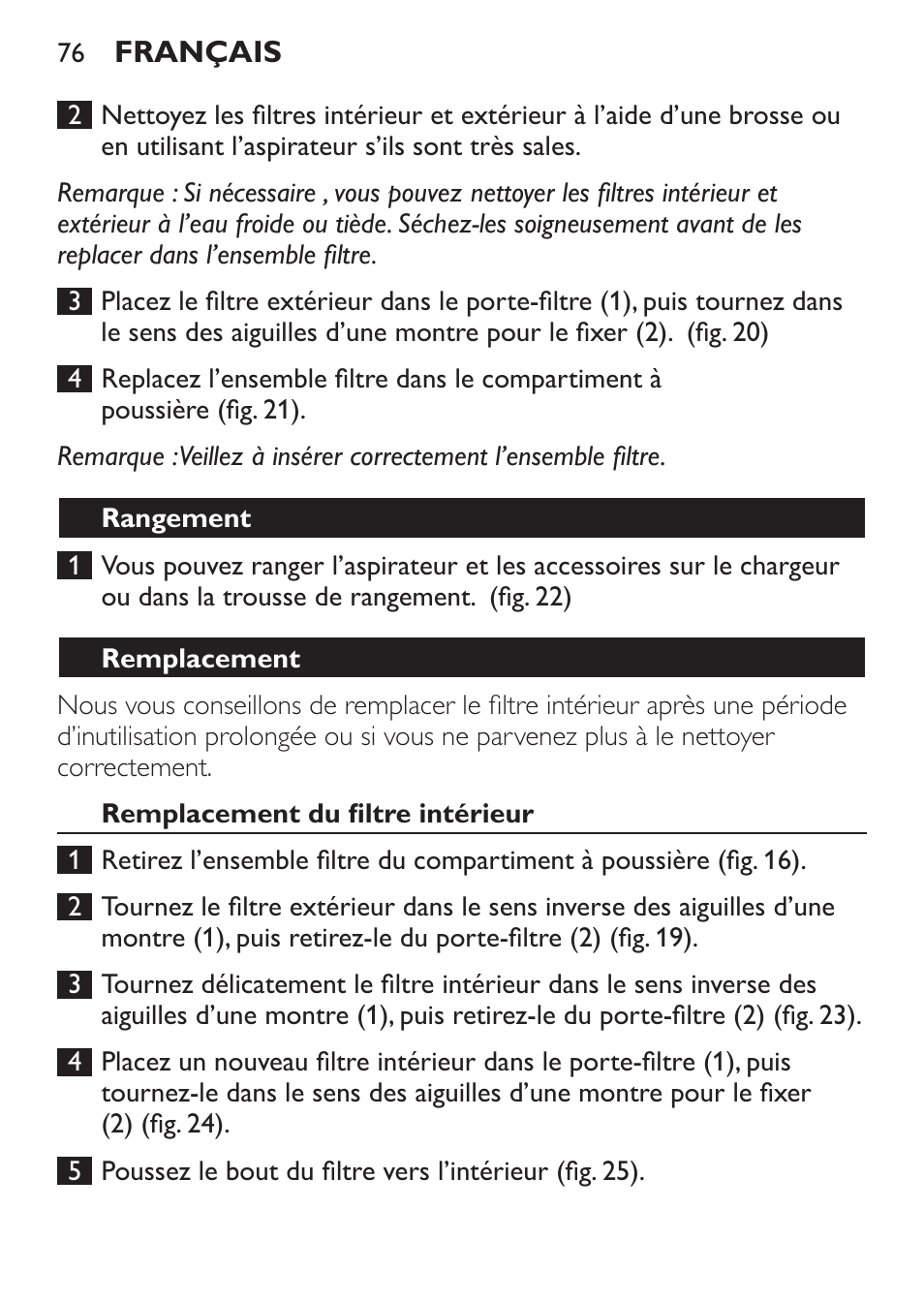 Philips MiniVac Aspirateur à main User Manual | Page 76 / 148