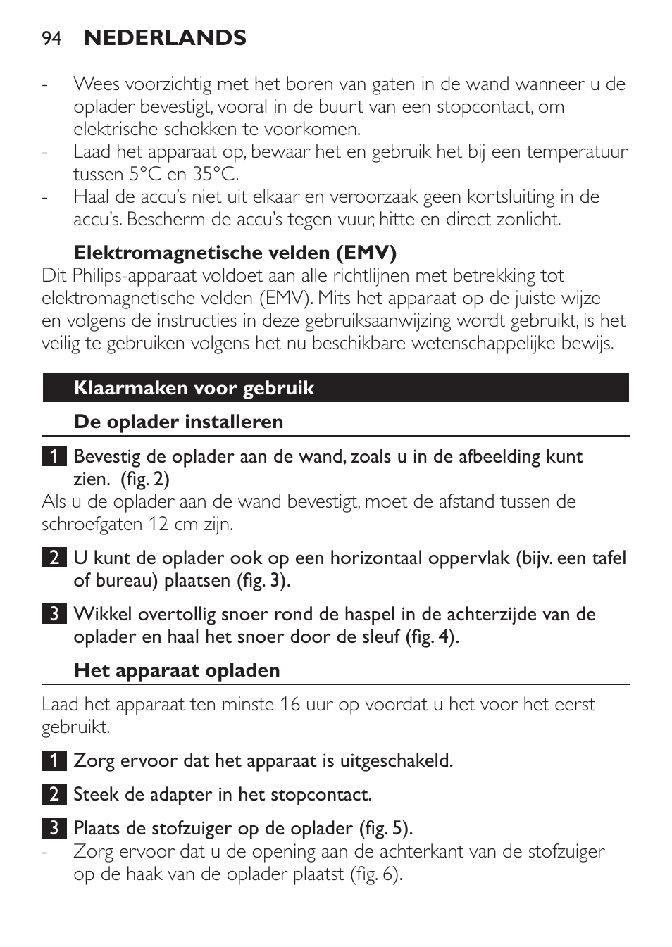 Philips MiniVac Aspirateur à main User Manual | Page 94 / 148