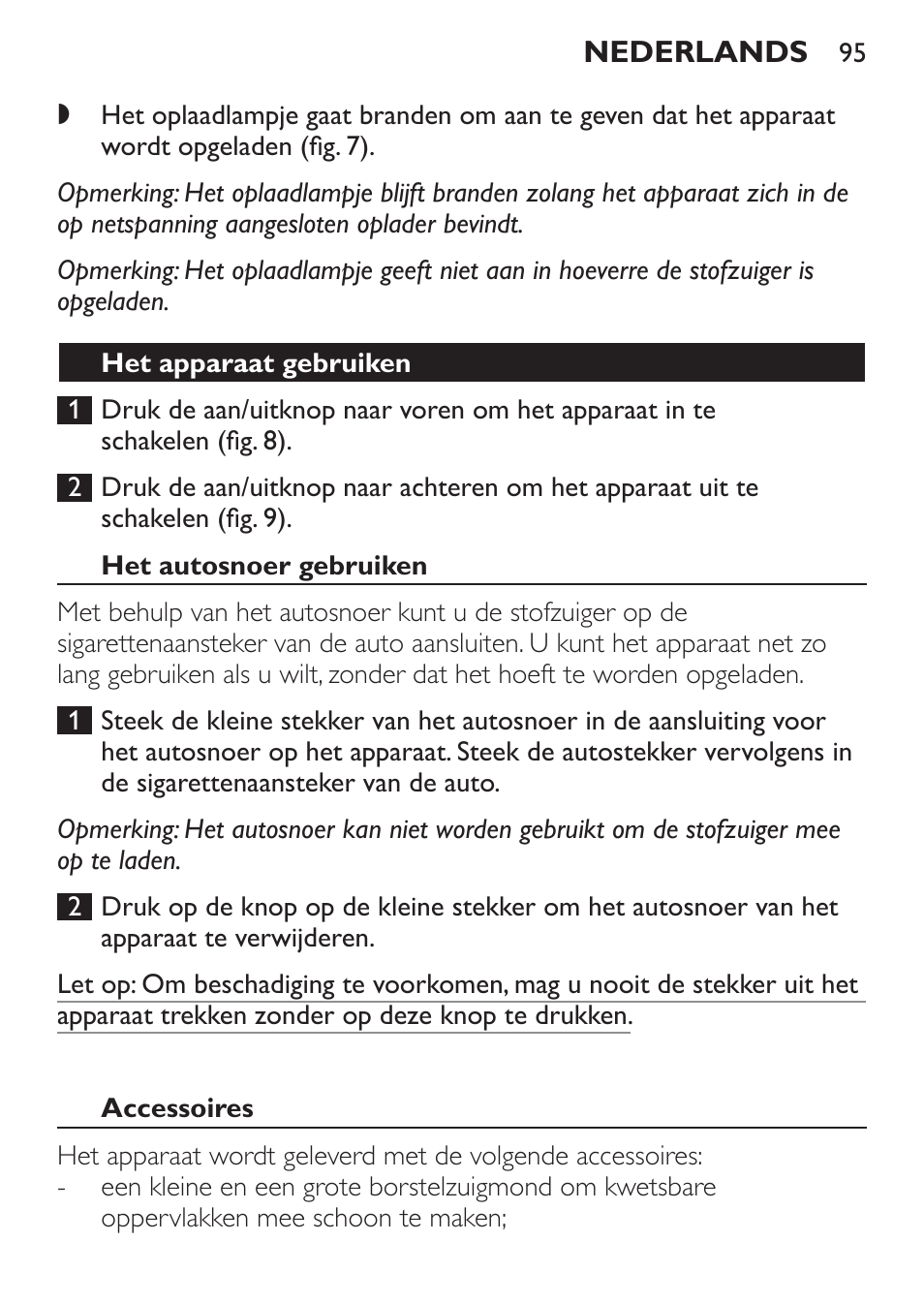 Philips MiniVac Aspirateur à main User Manual | Page 95 / 148