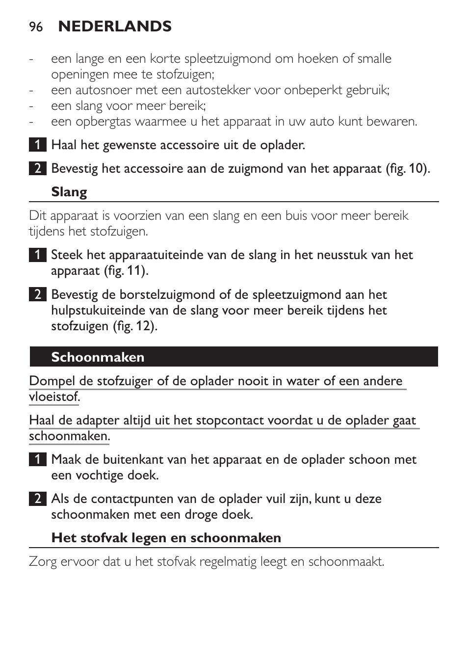 Philips MiniVac Aspirateur à main User Manual | Page 96 / 148