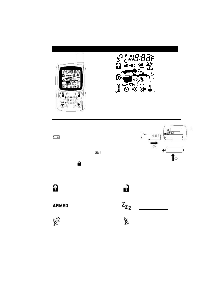 Lcd remote control transceiver | Auto Page RF-520LCD User Manual | Page 12 / 19