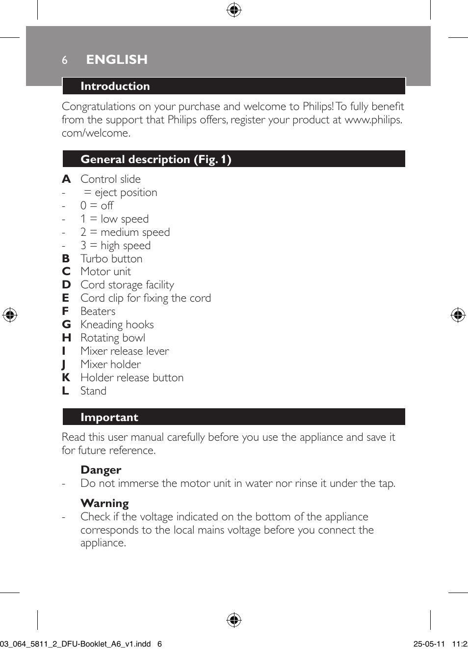 Philips Standmixer User Manual | Page 6 / 120