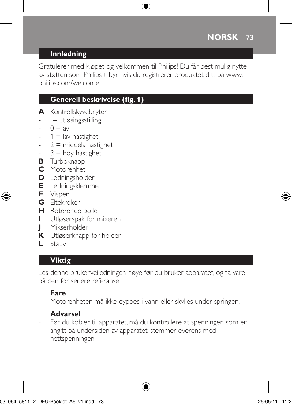 Philips Standmixer User Manual | Page 73 / 120