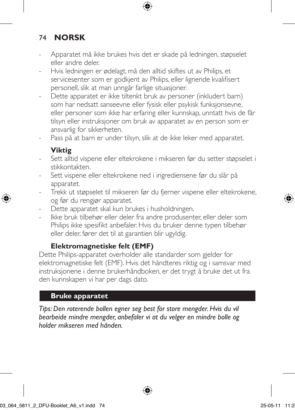 Philips Standmixer User Manual | Page 74 / 120